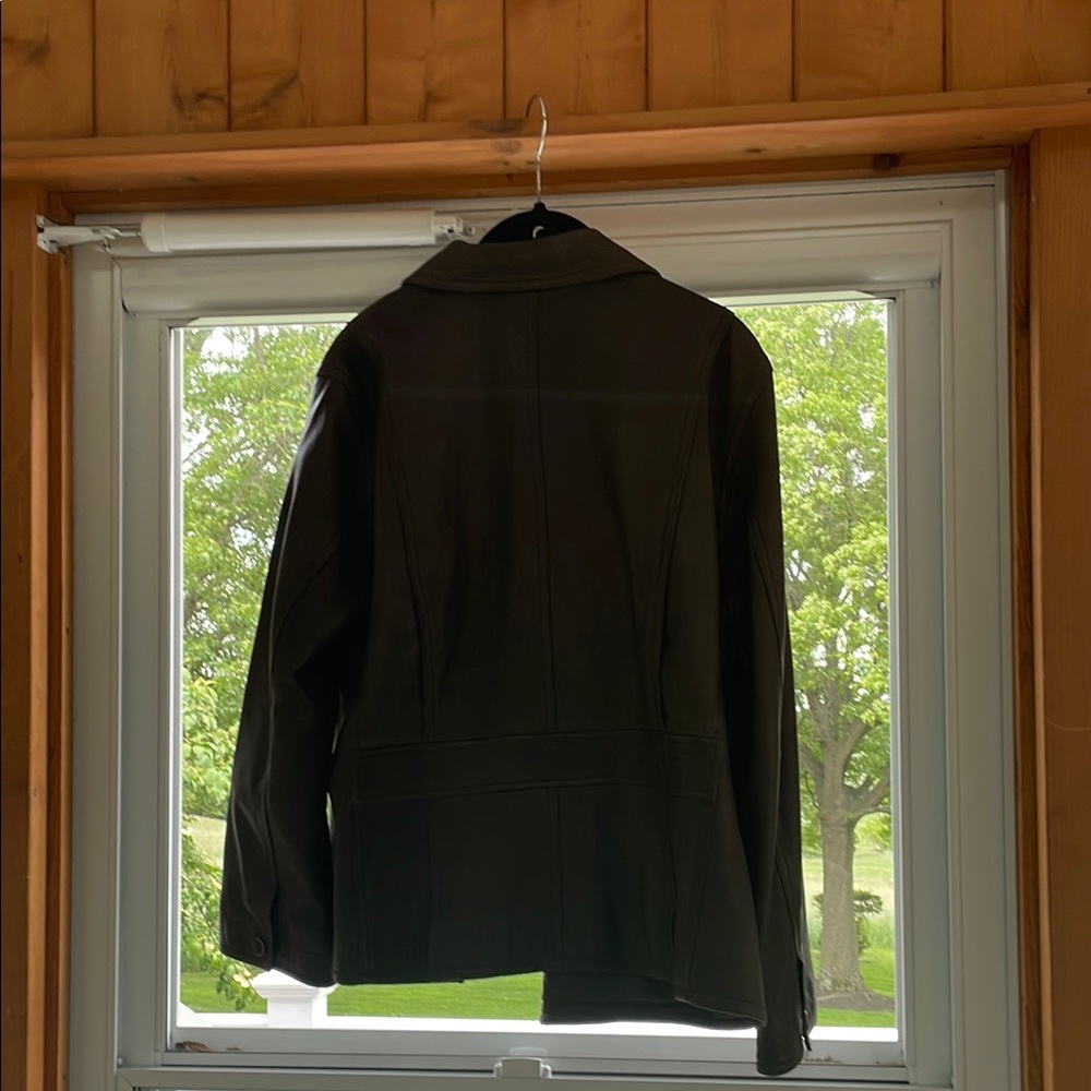 J. Jill Brown Lightweight Leathet Barn Jacket. Size LP. - Picture 5 of 6